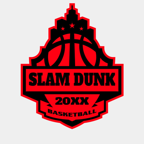 SLAM DUNK Basketball Logo Template Thumbnail
