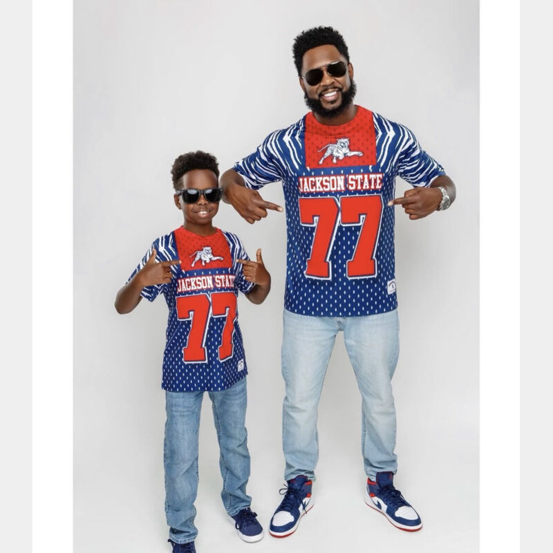 JSU Faux Football Jersey - Navy Thumbnail