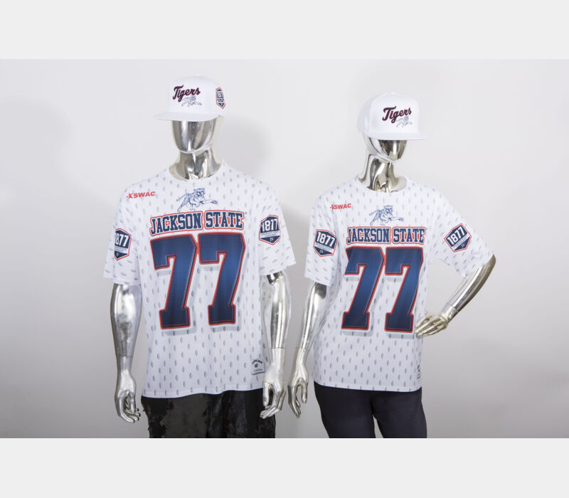 JSU White 1877 Edition EG Faux Jersey & Cap Combination Thumbnail