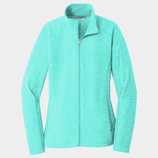 Ladies Heather Microfleece Full Zip Jacket Thumbnail