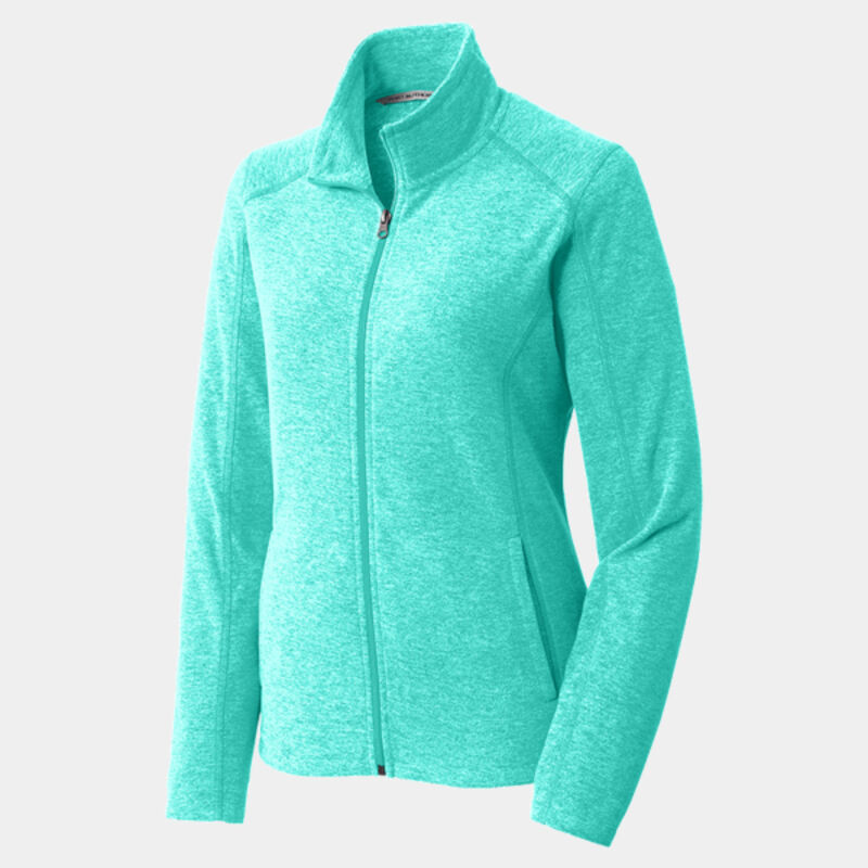 Ladies Heather Microfleece Full Zip Jacket Thumbnail