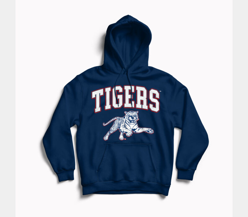 TIGERS COLLEGE MASCOT  Hoodie- Navy Thumbnail