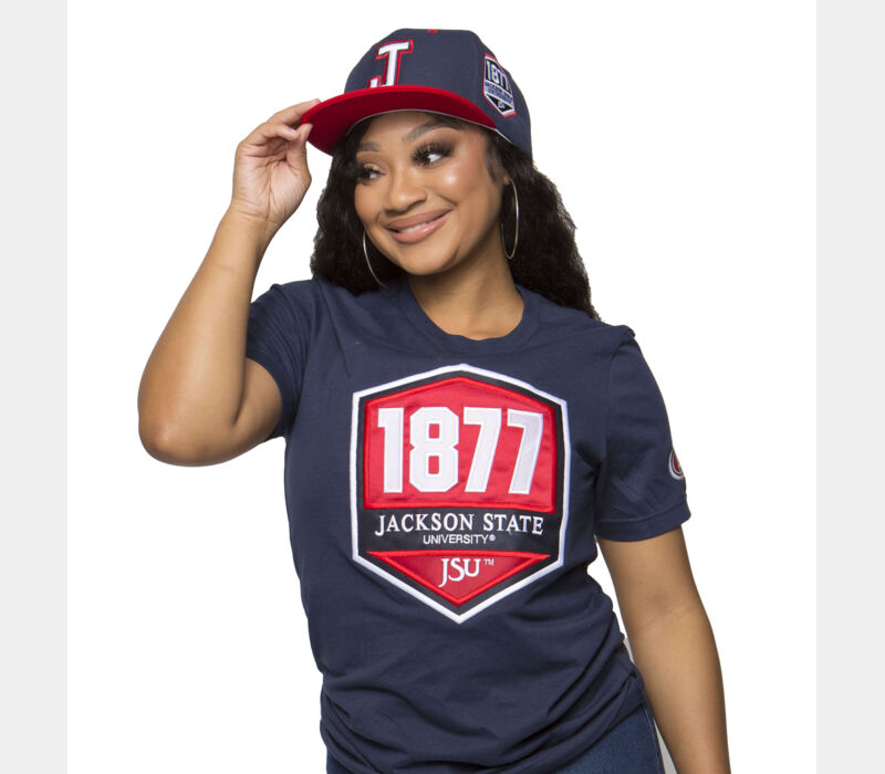 JSU 1877 Emblem 3D  EMBROIDERY EG EDITION - NAVY TEE Thumbnail