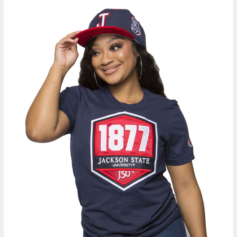 JSU 1877 Emblem 3D  EMBROIDERY EG EDITION - NAVY TEE Thumbnail