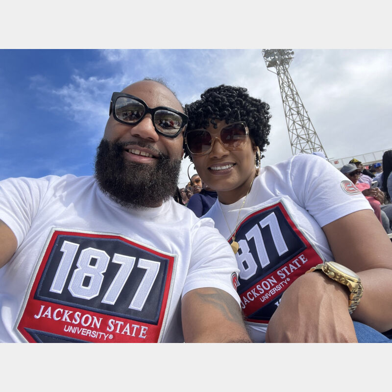 JSU 1877 Emblem 3D  EMBROIDERY EG EDITION - WHITE TEE Thumbnail