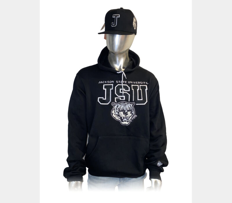 JSU BLOCKSTYLE TIGER HEAD BLACK SUEDE FUR  EG EDITION - BLACK HOODIE Thumbnail