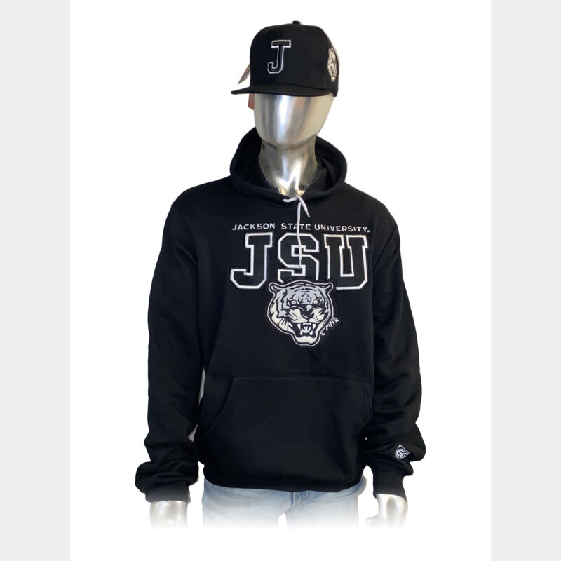 JSU BLOCKSTYLE TIGER HEAD BLACK SUEDE FUR  EG EDITION - BLACK HOODIE Thumbnail
