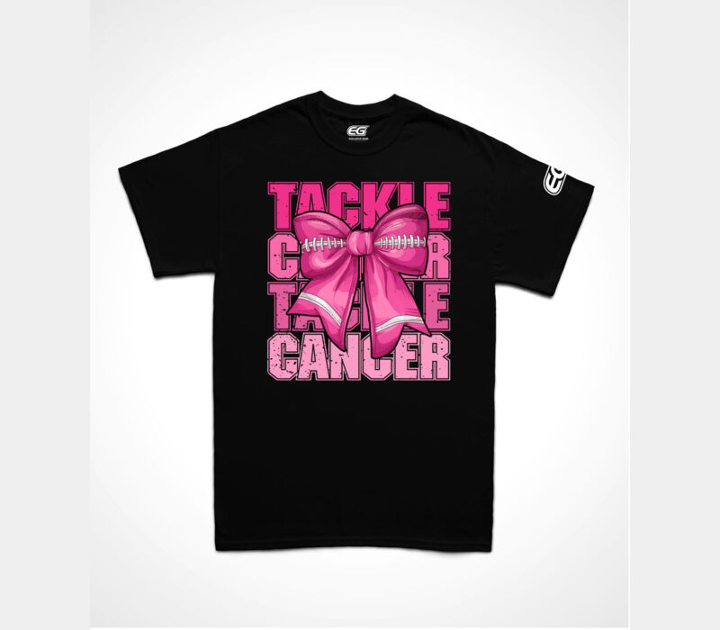 TACKLE CANCER TEE- BLACK Thumbnail