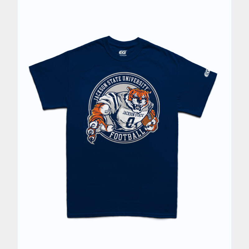  JSU FOOTBALL EMBLEM  GAMEDAY EDITION  Unisex T- NAVY Thumbnail