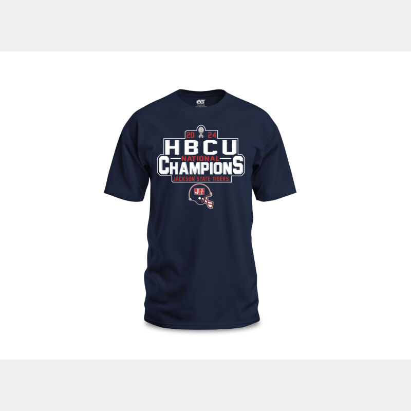 JSU 2024 HBCU NATIONAL CHAMPIONS TROPHY EDITION - NAVY TEE Thumbnail