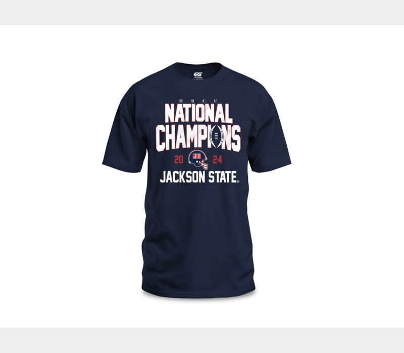  2024  HBCU NATIONAL CHAMPIONS JSU FOOTBALL  EDITION - NAVY TEE Thumbnail