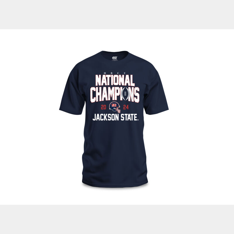  2024  HBCU NATIONAL CHAMPIONS JSU FOOTBALL  EDITION - NAVY TEE Thumbnail