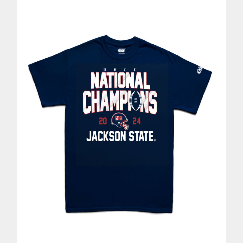 JSU 2024 HBCU NATIONAL CHAMPIONSHIP FOOTBALL EDITION- NAVY TEE Thumbnail