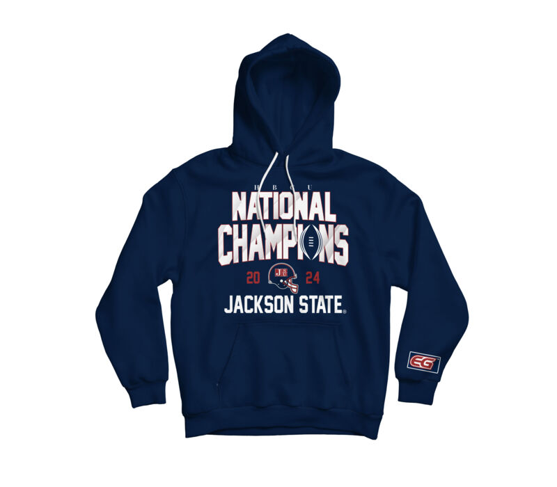 JSU 2024 HBCU NATIONAL CHAMPIIONSHIP FOOTBALL EDITION  Hoodie- Navy Thumbnail