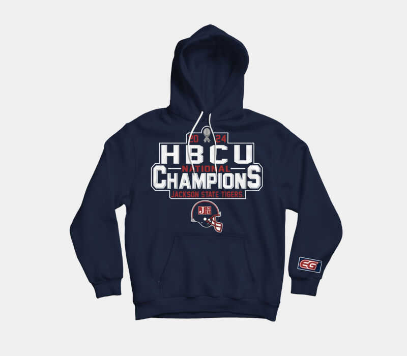  JSU 2024 HBCU NATIONAL CHAMPIIONSHIP TROPHY  EDITION  Hoodie- Navy Thumbnail
