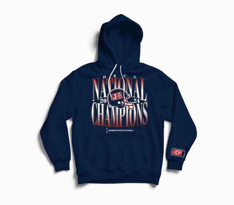 JSU 2024 HBCU NATIONAL CHAMPIONSHIP  EDITION Hoodie- Navy Thumbnail