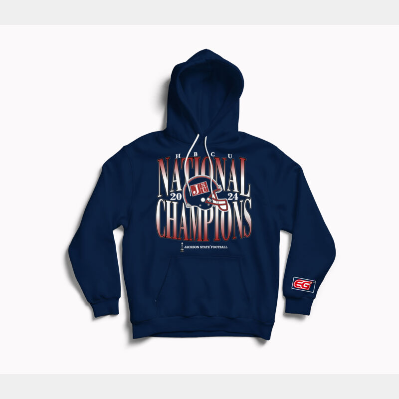 JSU 2024 HBCU NATIONAL CHAMPIONSHIP  EDITION Hoodie- Navy Thumbnail