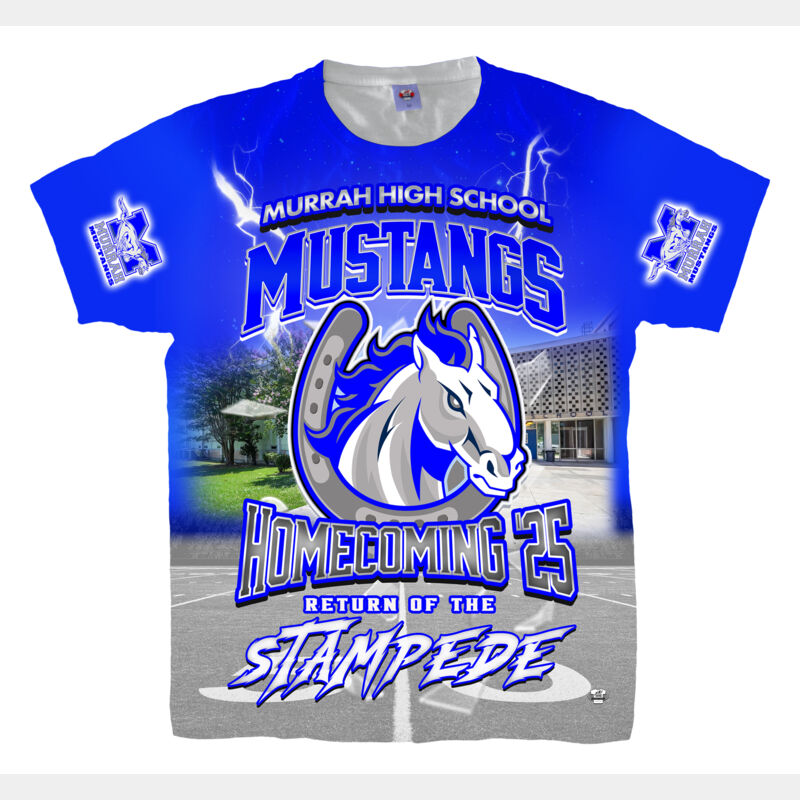 MURRAH 2025 HOMECOMING THE RETURN OF THE STAMPEDE - ALLOVER TEE Thumbnail